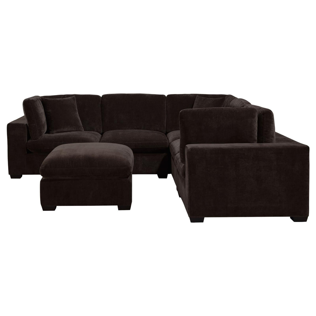Lakeview Dark Chocolate 6-Piece Upholstered Modular Sectional Sofa by Coaster at Eve Furniture