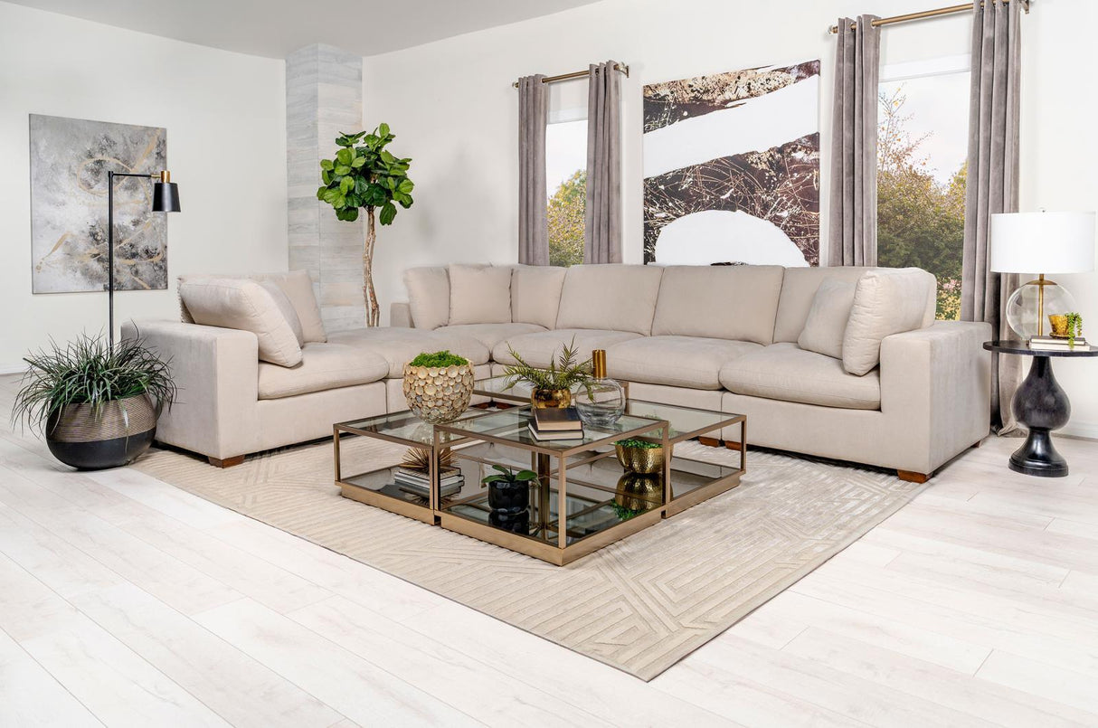 Lakeview Ivory 5-piece Upholstered Modular Sectional Sofa by Coaster at Eve Furniture
