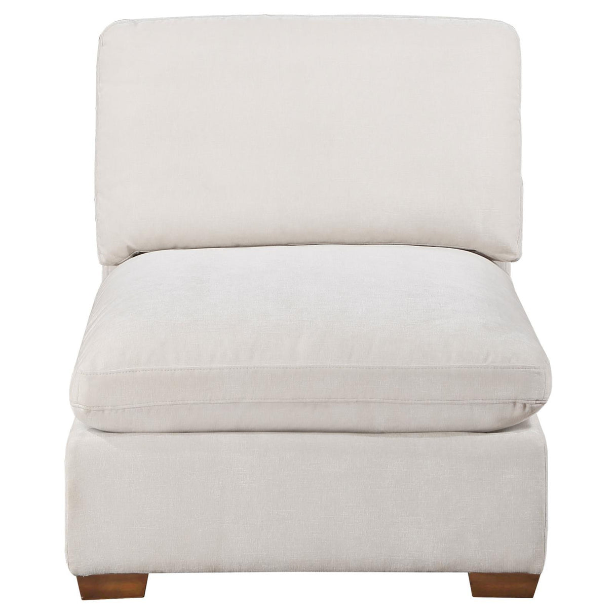 Lakeview Ivory Upholstered Armless Chair by Coaster at Eve Furniture