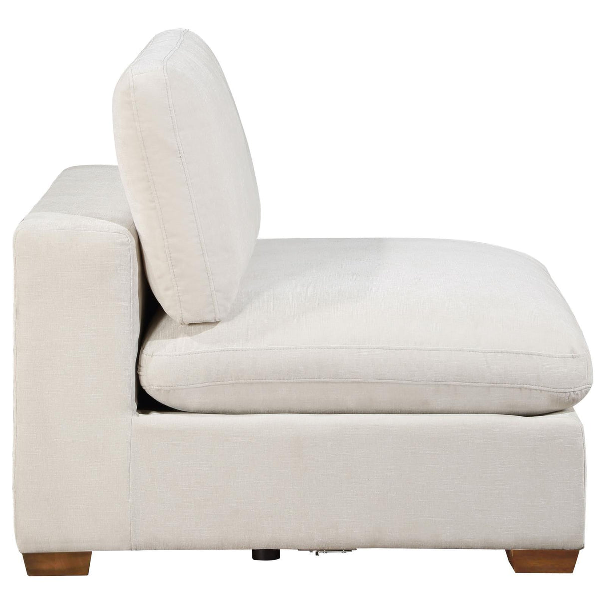 Lakeview Ivory Upholstered Armless Chair by Coaster at Eve Furniture
