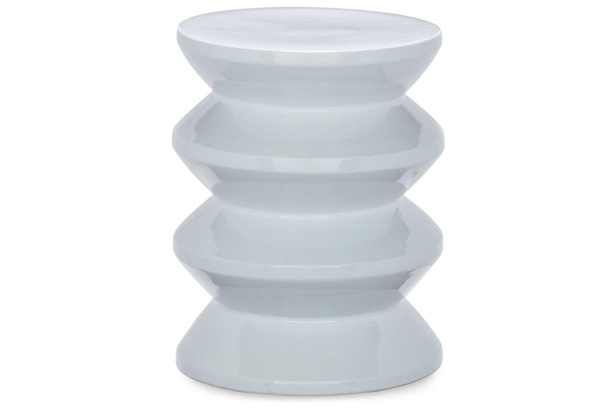 Lakiness White Stool by Ashley at Eve Furniture