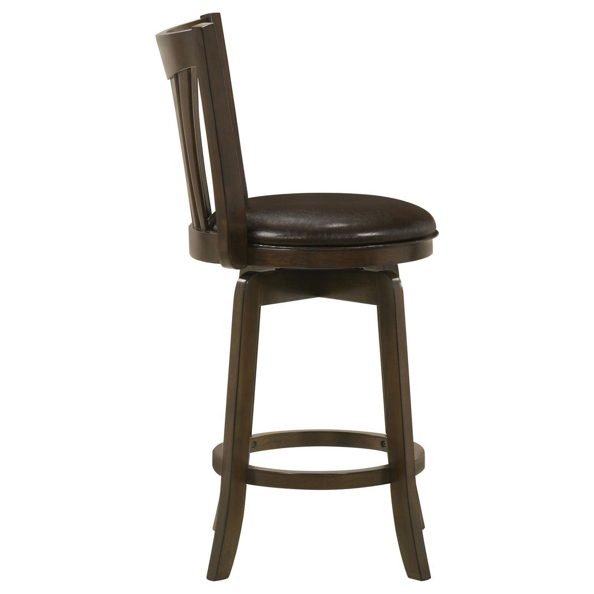 Lambert Counter Height Swivel Bar Stool with Upholstered Seat Dark Cherry by Coaster at Eve Furniture