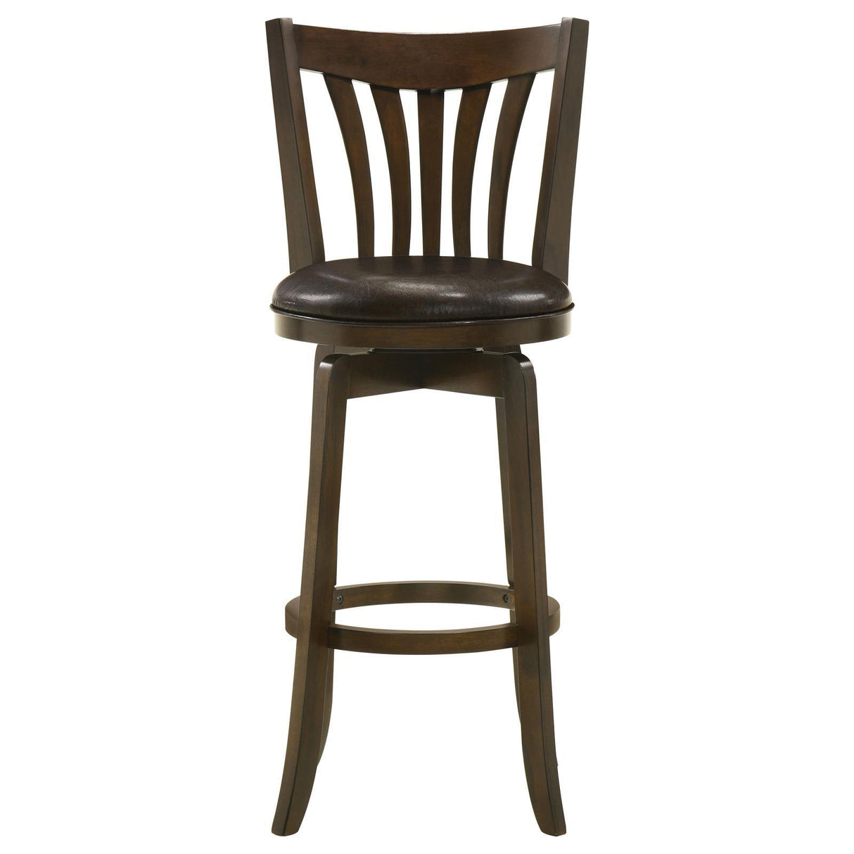 Lambert Dark Cherry Pub Height Swivel Bar Stool with Upholstered Seat by Coaster at Eve Furniture