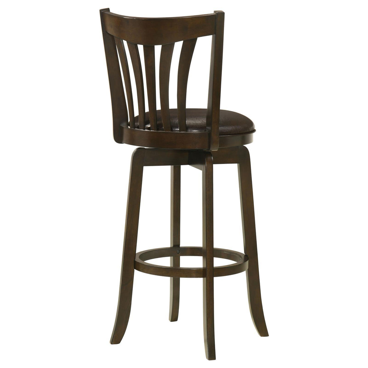 Lambert Dark Cherry Pub Height Swivel Bar Stool with Upholstered Seat by Coaster at Eve Furniture