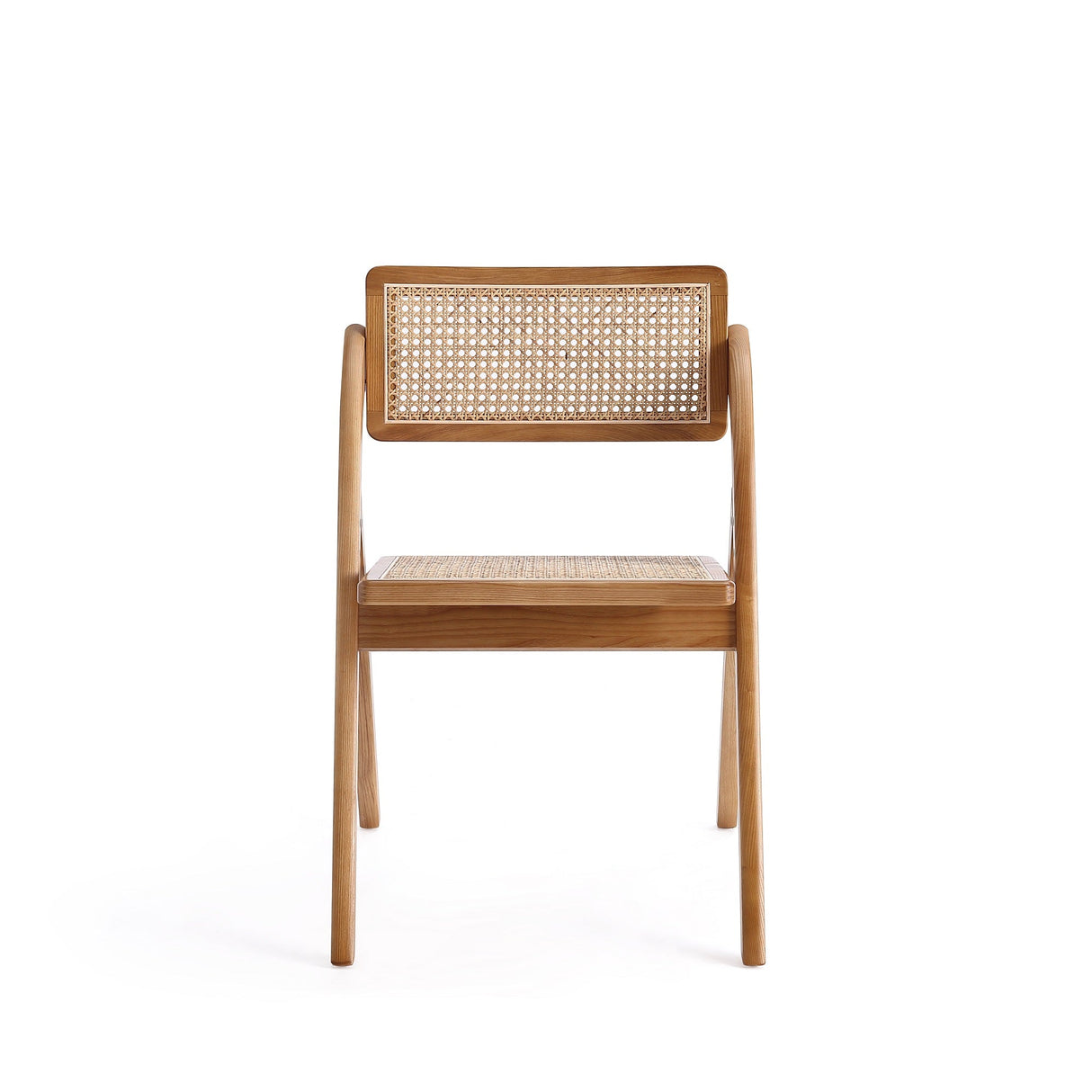 Lambinet Folding Dining Chair in Nature Cane (set of 2) by Manhattan Comfort at Eve Furniture
