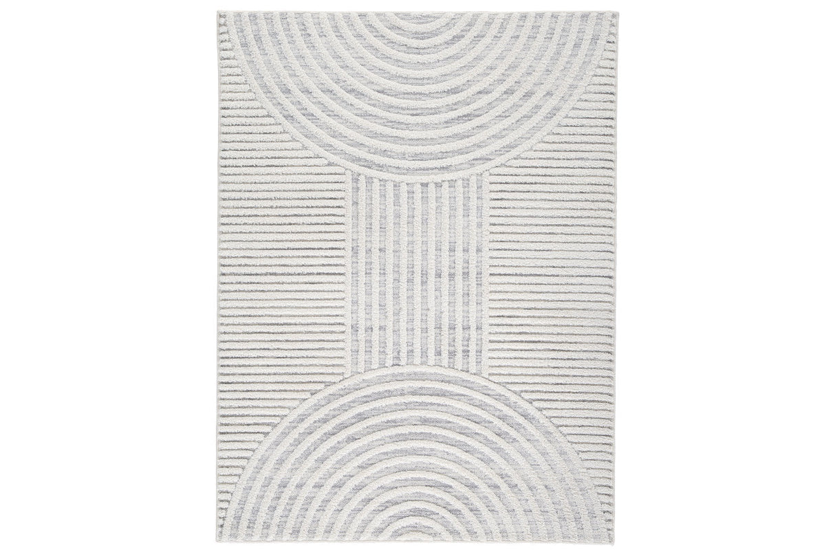 Lambworth Gray/Cream Medium Rug by Ashley at Eve Furniture
