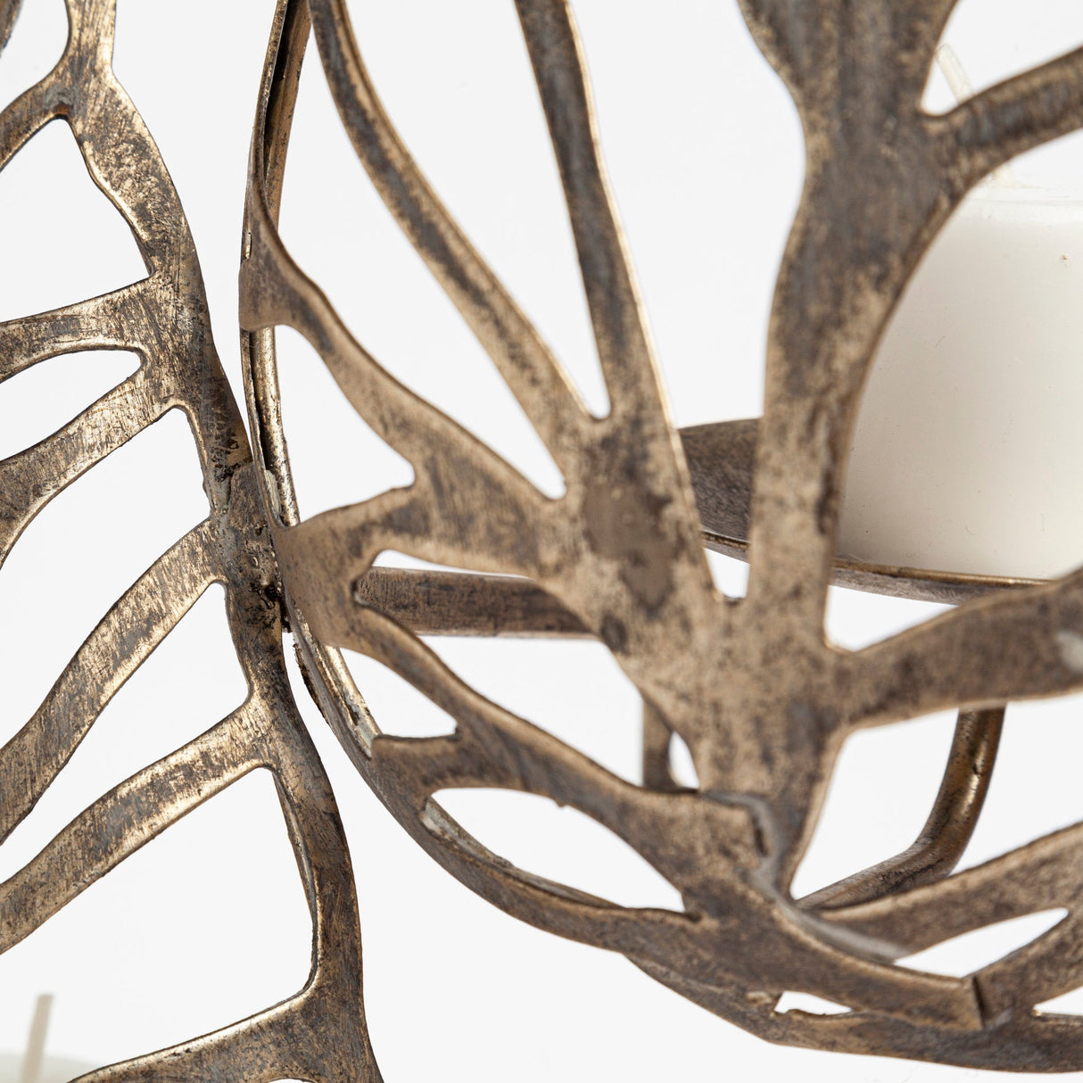 Lana II Set of 4 Champagne toned Wall Candle Holders by Mercana at Eve Furniture