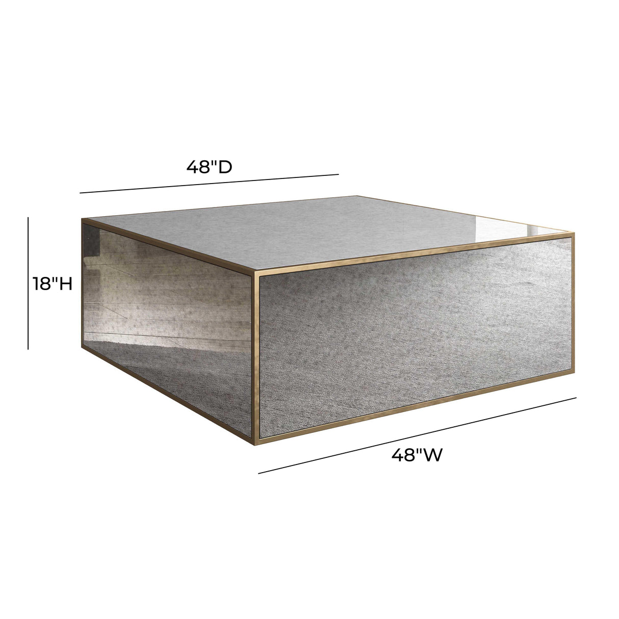 Lana Mirrored Coffee Table by Inspire Me! Home Decor by TOV Furniture at Eve Furniture