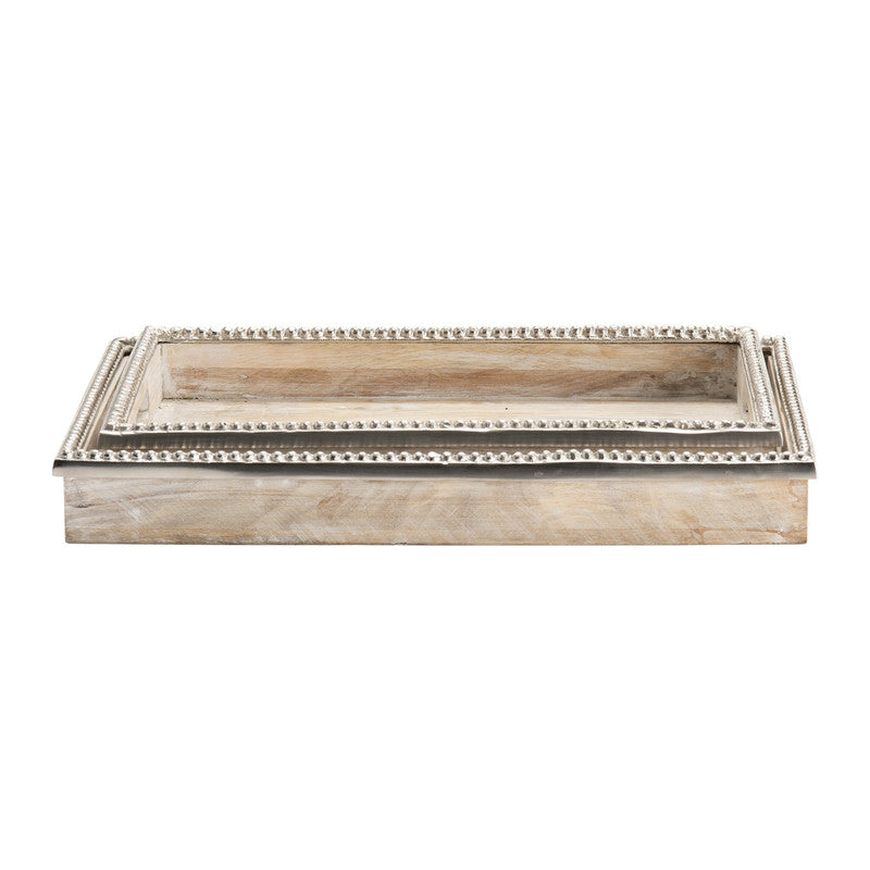 Lana Natural Trays (Set of 2) by Crestview at Eve Furniture