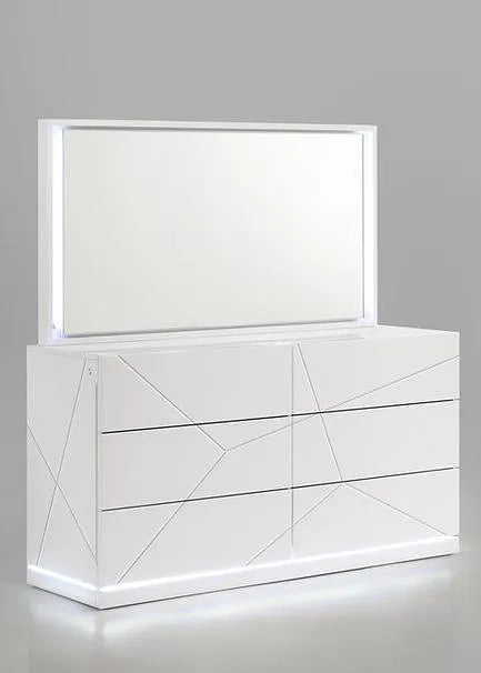 Lana White Platform Bedroom Set by New Era Innovations at Eve Furniture