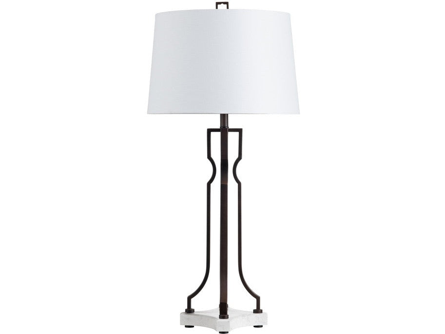 Lancaster Dark Bronze/White Table Lamp by Crestview at Eve Furniture