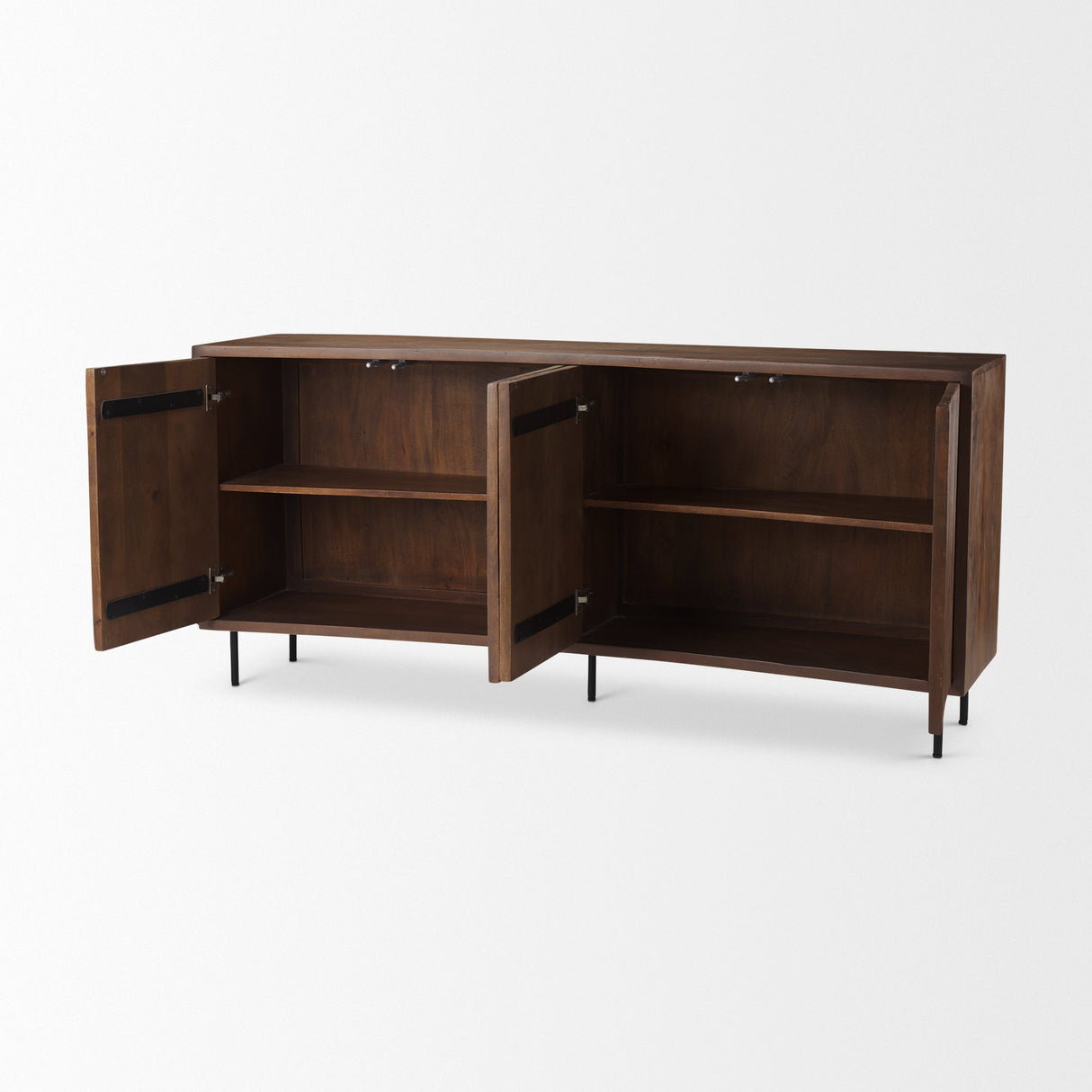 Lance 70.0L x 15.0W x 32.0H Medium Brown Solid Wood Sideboard by Mercana at Eve Furniture