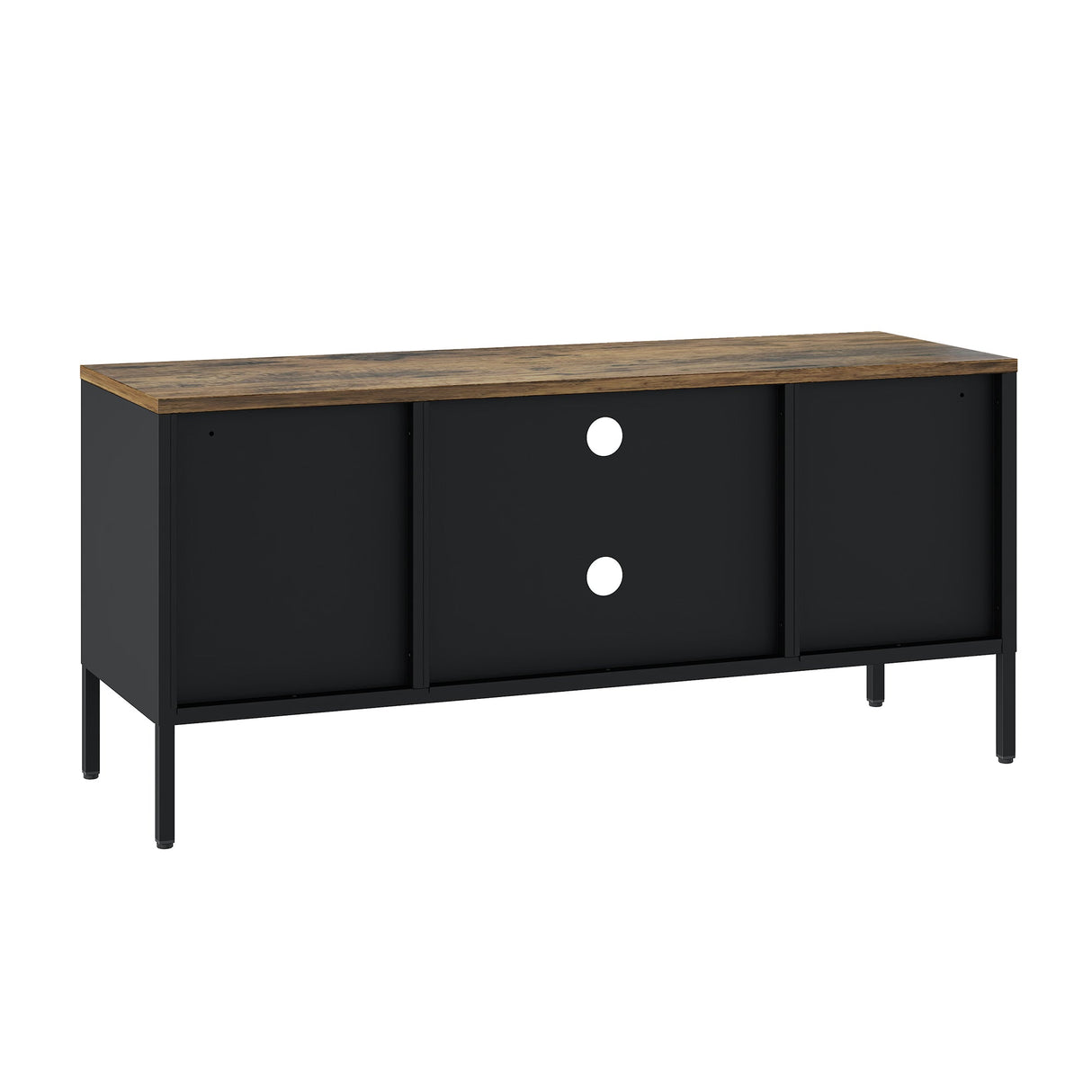 Landen 47" TV Stand in Black by Manhattan Comfort at Eve Furniture