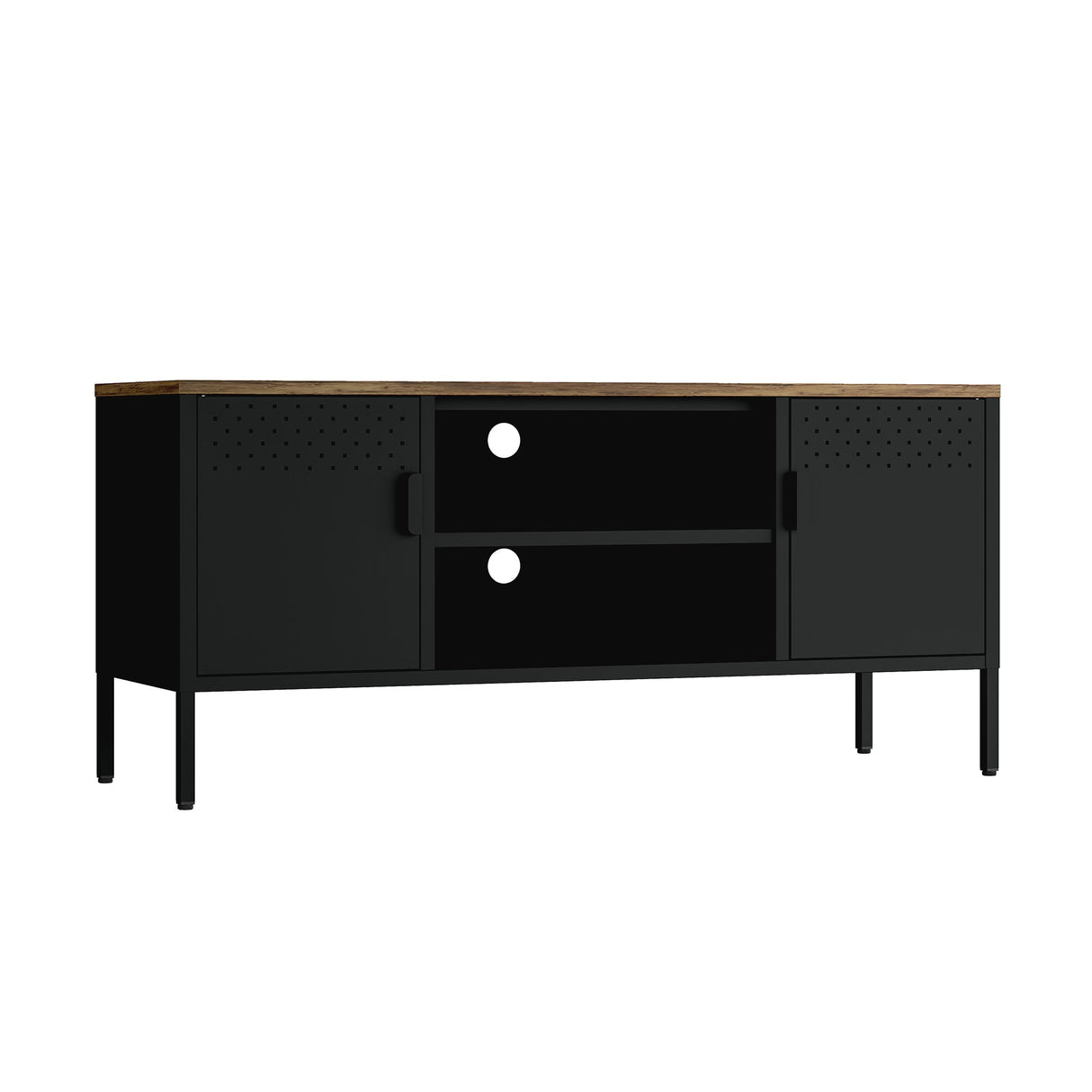 Landen 47" TV Stand in Black by Manhattan Comfort at Eve Furniture
