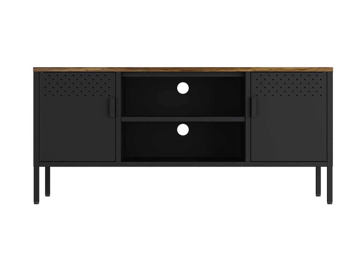 Landen 47" TV Stand in Black by Manhattan Comfort at Eve Furniture