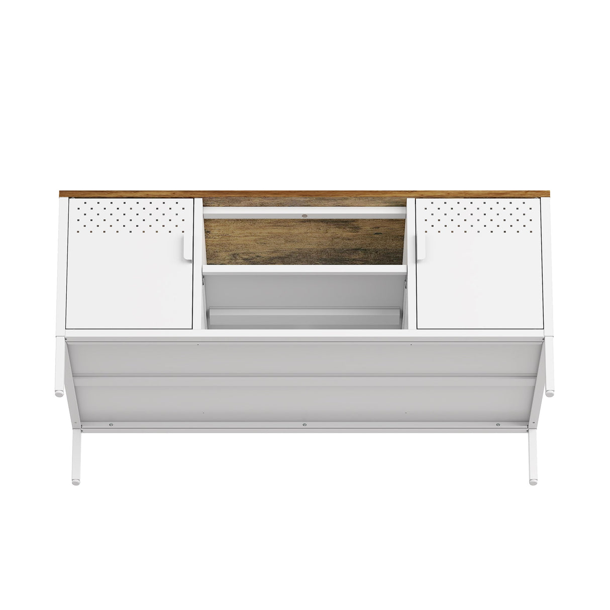 Landen 47" TV Stand in White by Manhattan Comfort at Eve Furniture