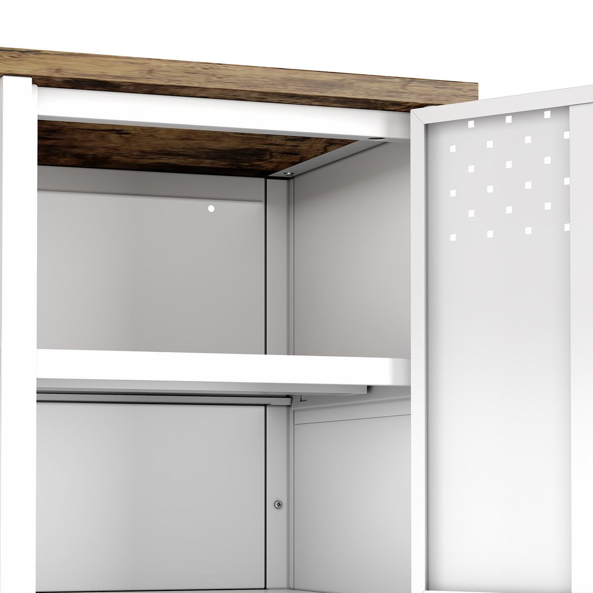 Landen 47" TV Stand in White by Manhattan Comfort at Eve Furniture