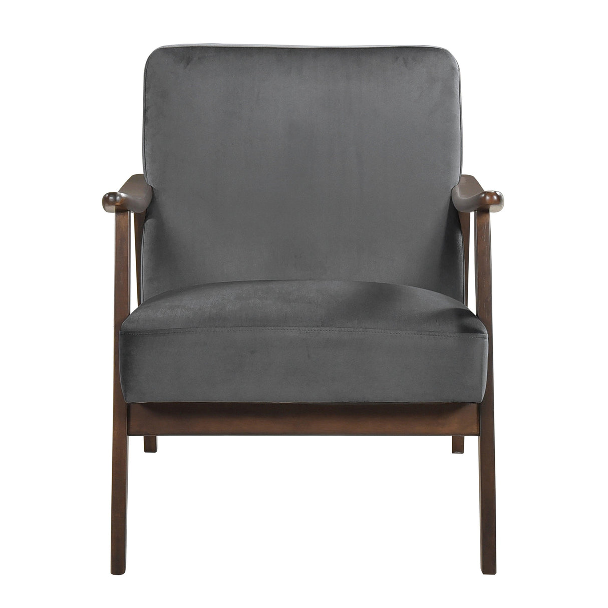 Landers Dark Gray Velvet Accent Chair by Homelegance at Eve Furniture