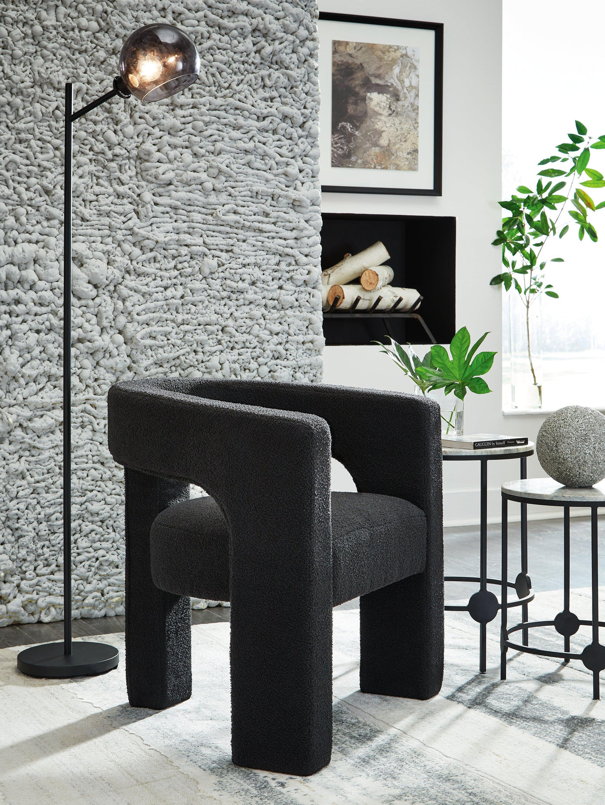 Landick Ebony Accent Chair by Ashley at Eve Furniture