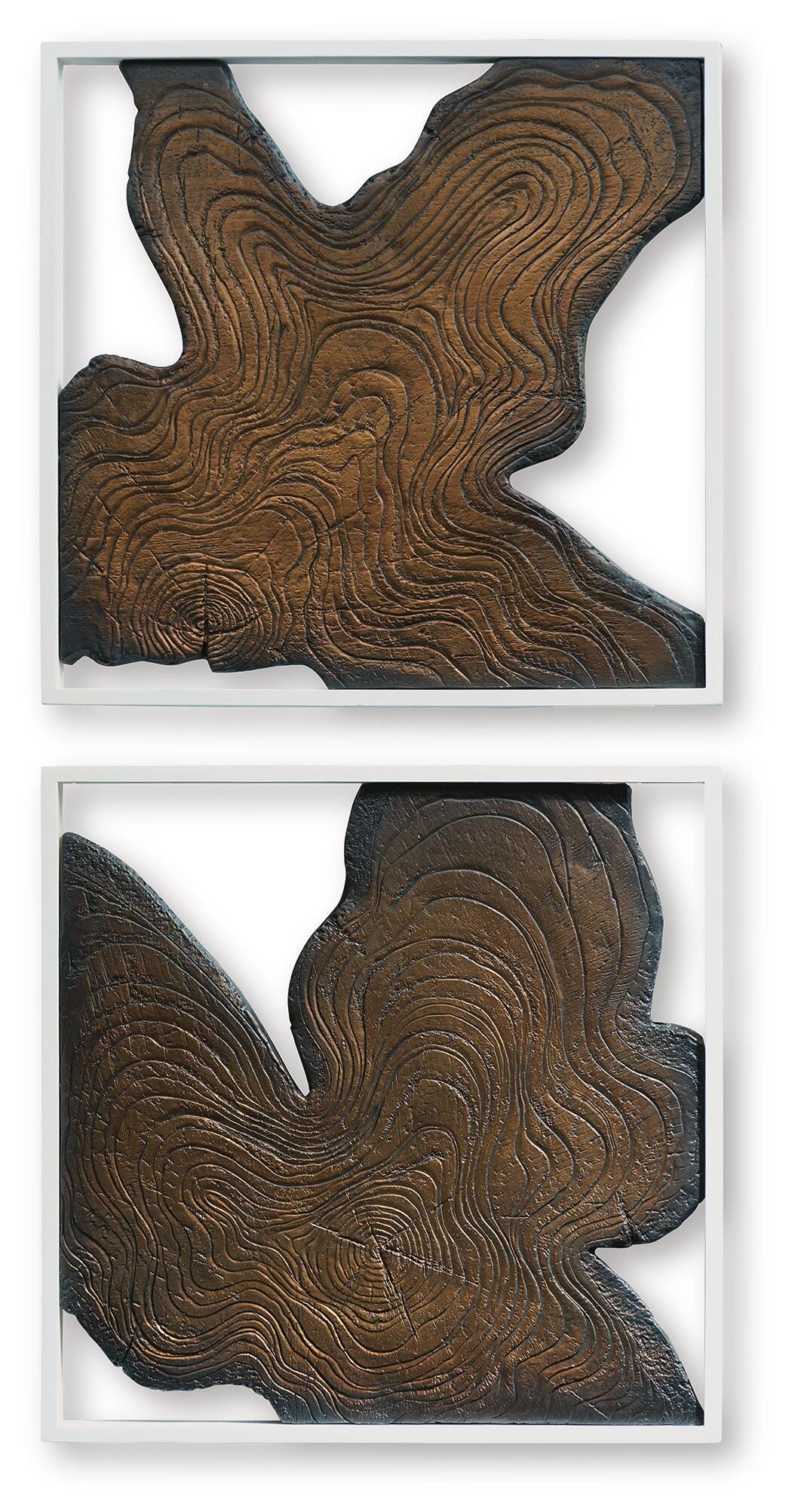 Landley Brown/White Wall Decor, Set of 2 by Ashley at Eve Furniture