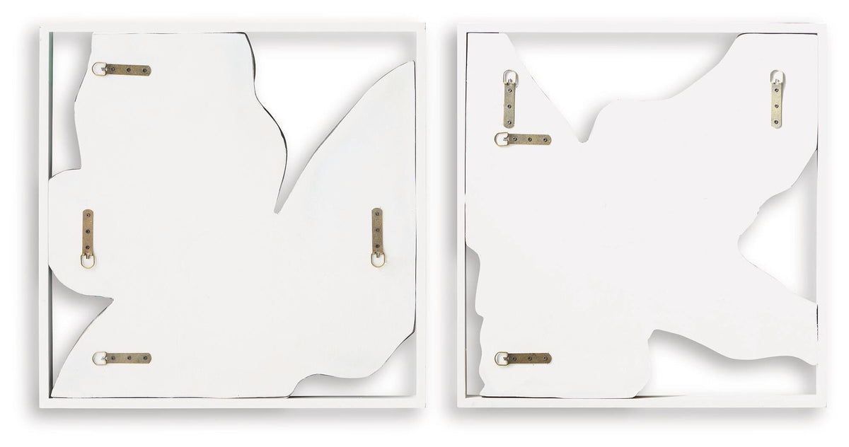 Landley Brown/White Wall Decor, Set of 2 by Ashley at Eve Furniture