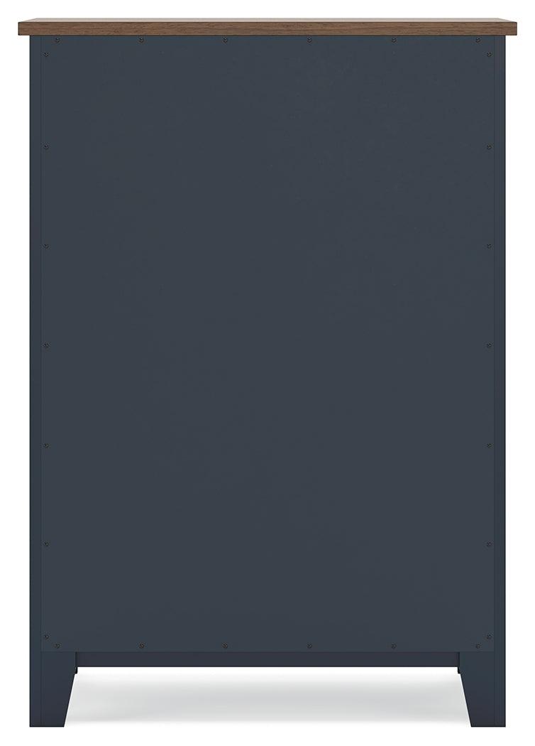 Landocken Brown/Blue Chest of Drawers by Ashley at Eve Furniture