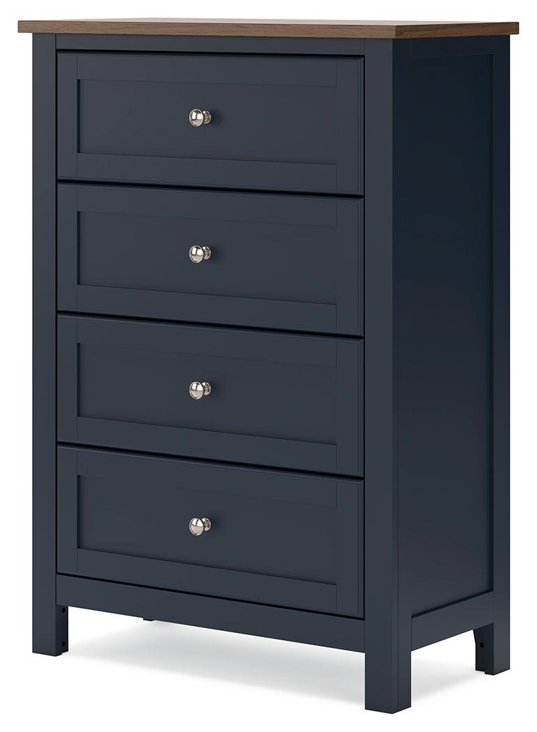 Landocken Brown/Blue Chest of Drawers by Ashley at Eve Furniture