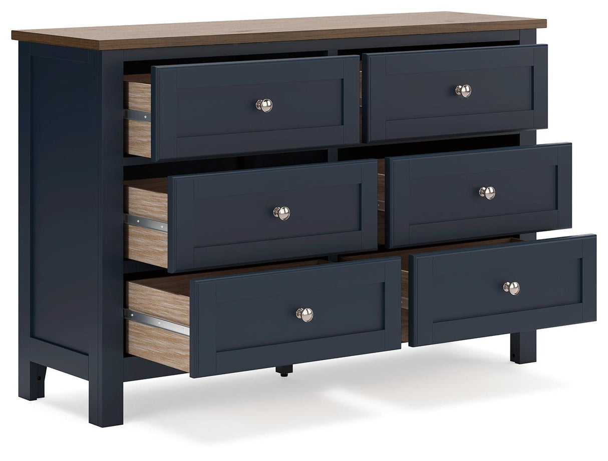 Landocken Brown/Blue Dresser by Ashley at Eve Furniture