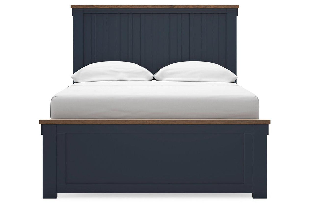 Landocken Brown/Blue Full Panel Bed by Ashley at Eve Furniture