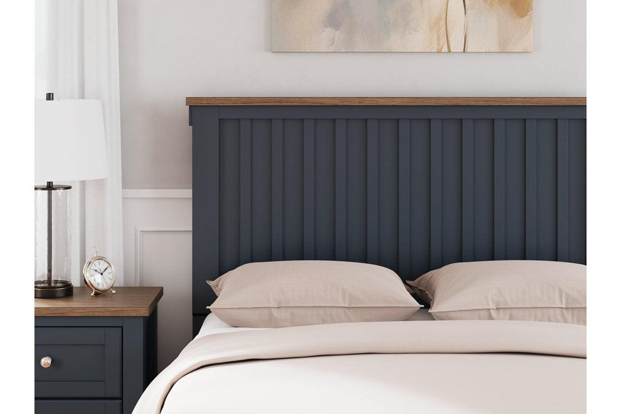 Landocken Brown/Blue Full Panel Bed by Ashley at Eve Furniture