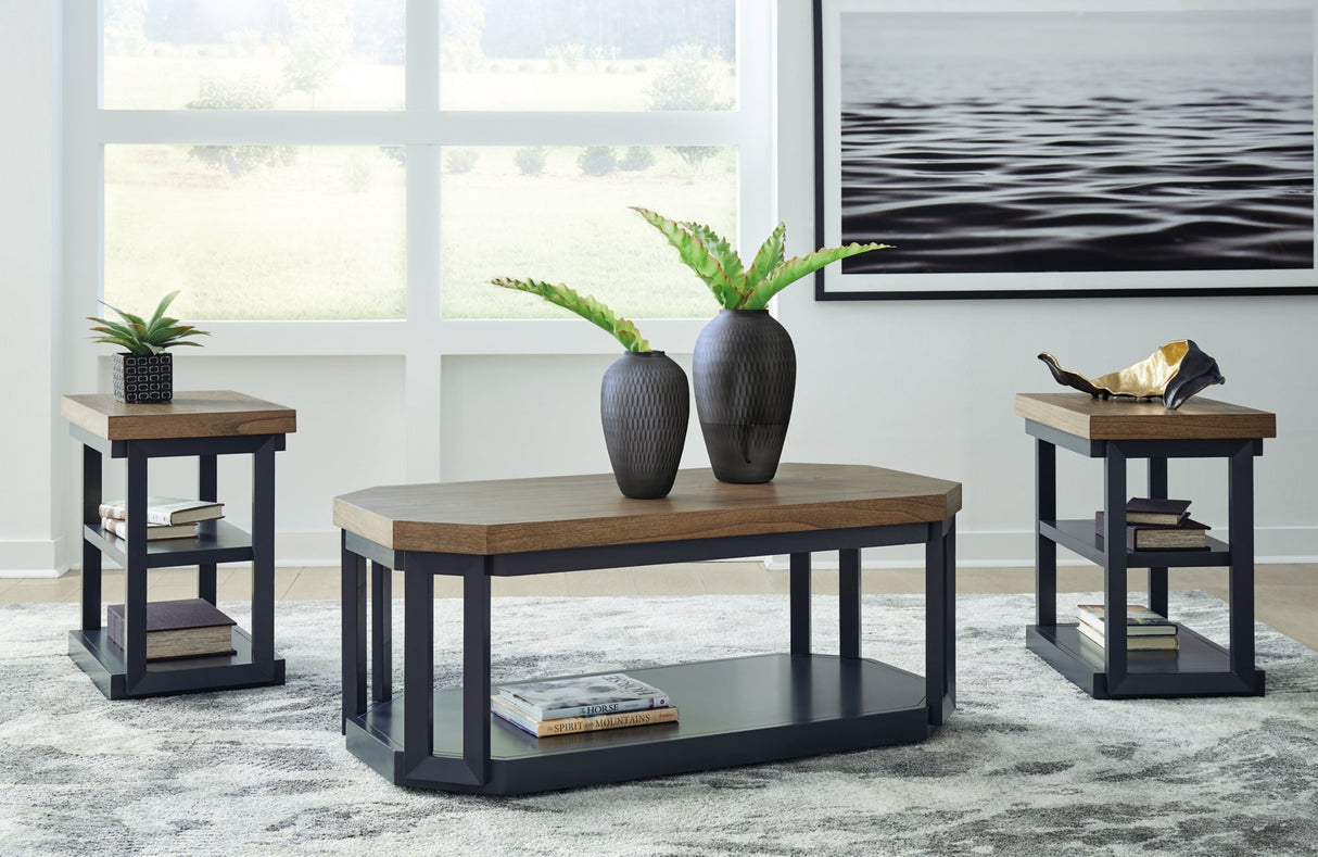 Landocken Brown/Blue Table by ASHLEY FURNITURE at Eve Furniture