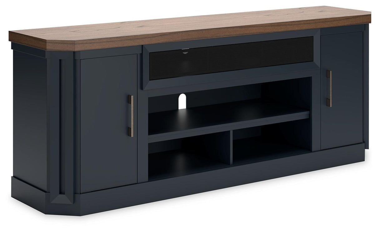Landocken Two-tone 83" TV Stand by Ashley at Eve Furniture