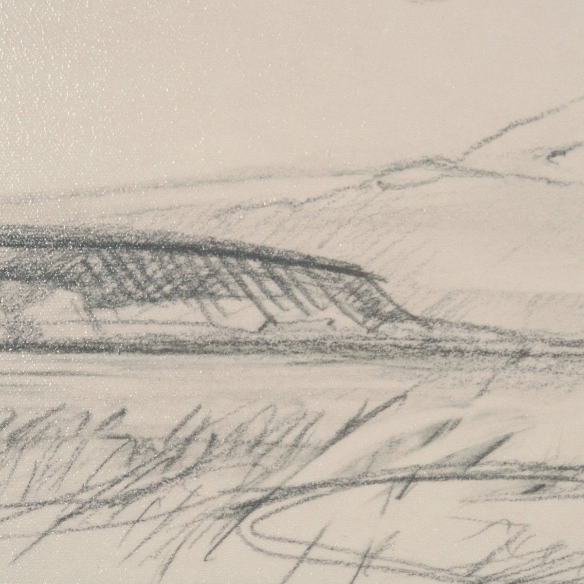 Landscape in Graphite No.3 by Mercana Studio Textured Framed Artwork Matted by Mercana at Eve Furniture