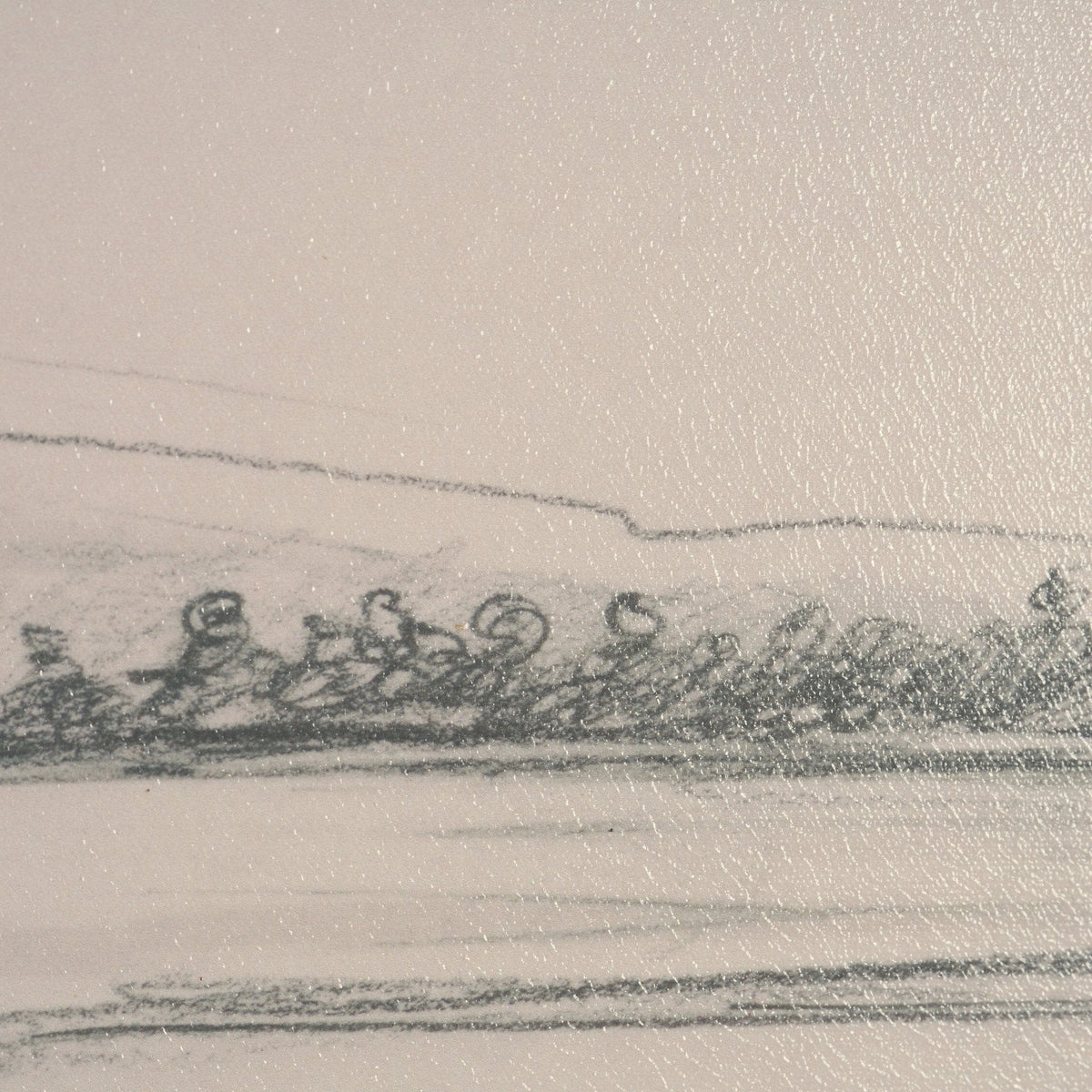 Landscape in Graphite No.3 by Mercana Studio Textured Framed Artwork Matted by Mercana at Eve Furniture