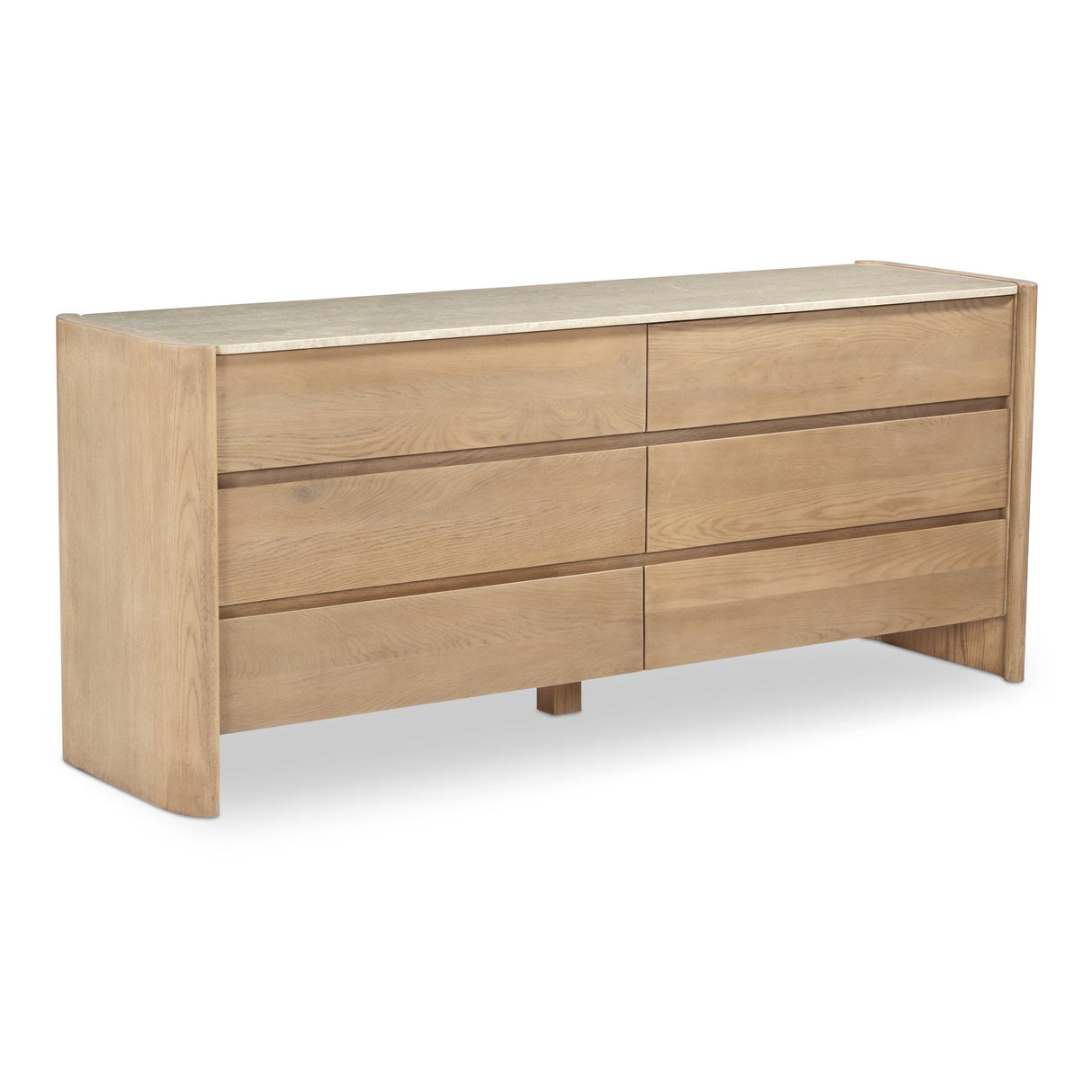 Lane 6 Drawer Dresser Natural by Moe's Home at Eve Furniture