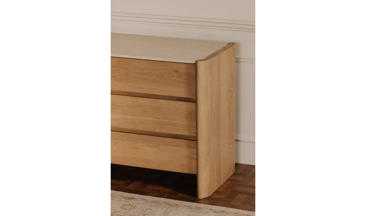Lane 6 Drawer Dresser Natural by Moe's Home at Eve Furniture