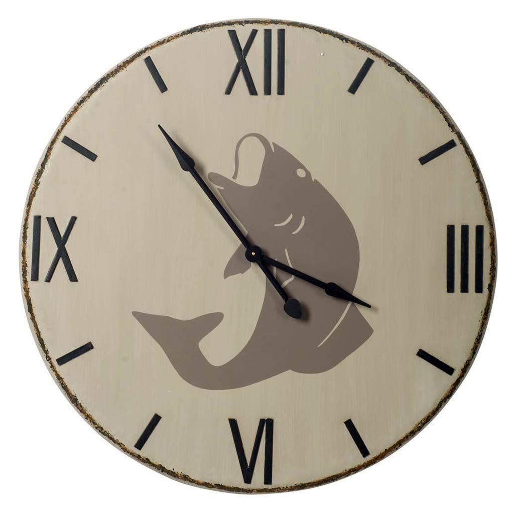 Langara Round Oversize Lakeside Wall Clock by Mercana at Eve Furniture