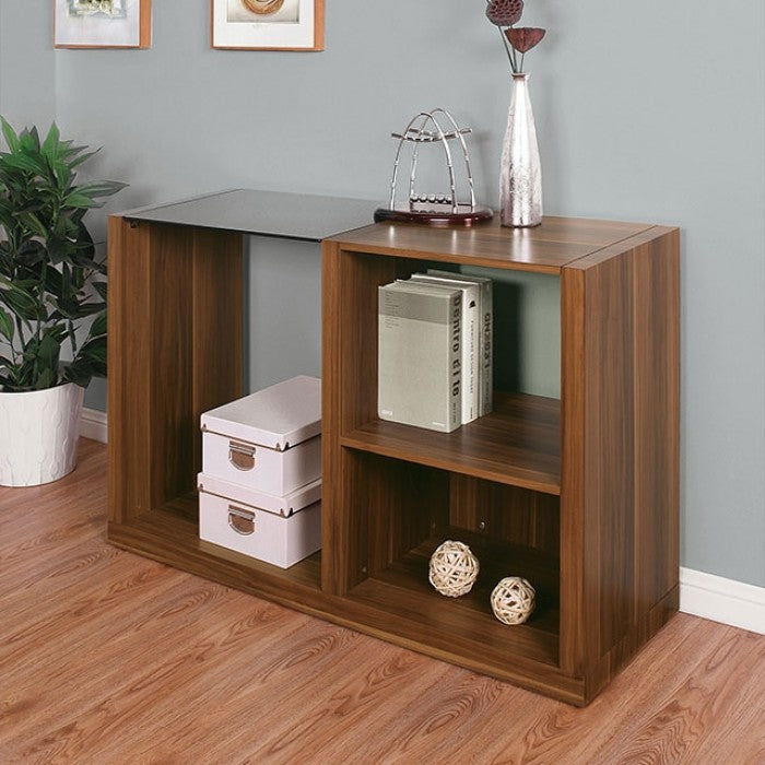 Langenthal Black/Dark Walnut Sofa Table by Furniture of America at Eve Furniture