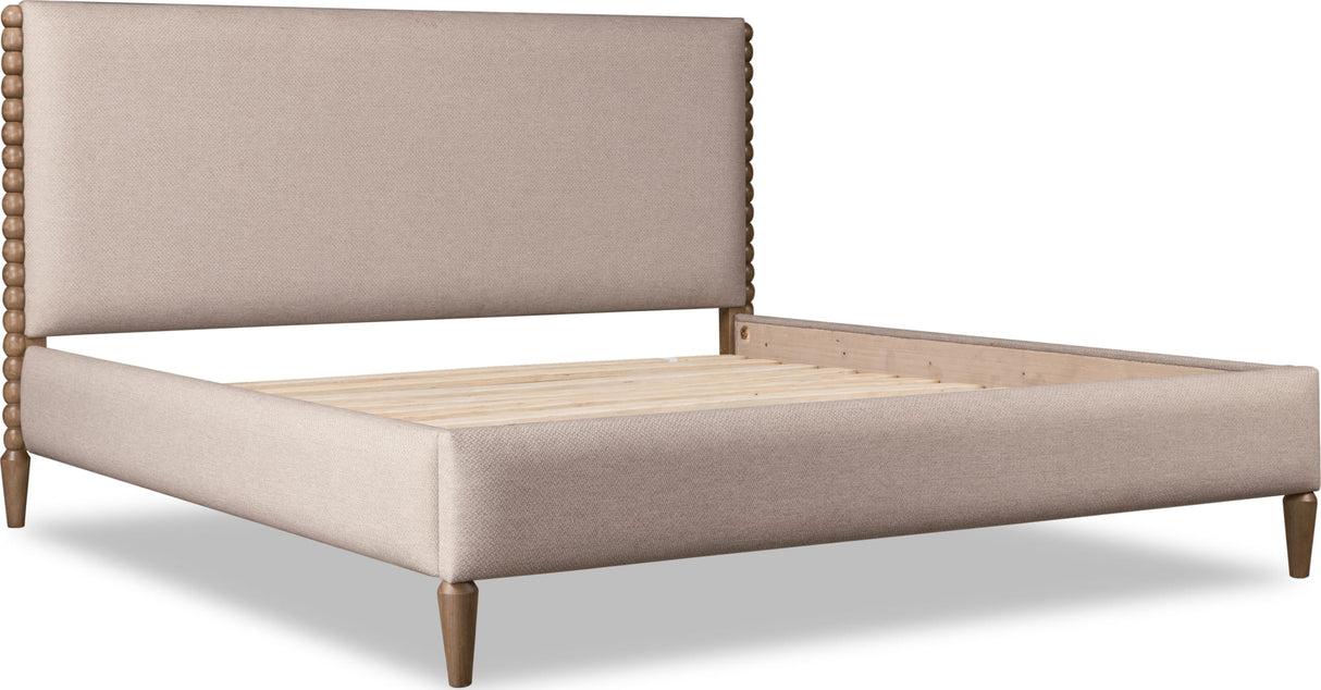 Langley Honey Wheat/Autumn Forest Upholstered California King Bed by Modus Furniture at Eve Furniture
