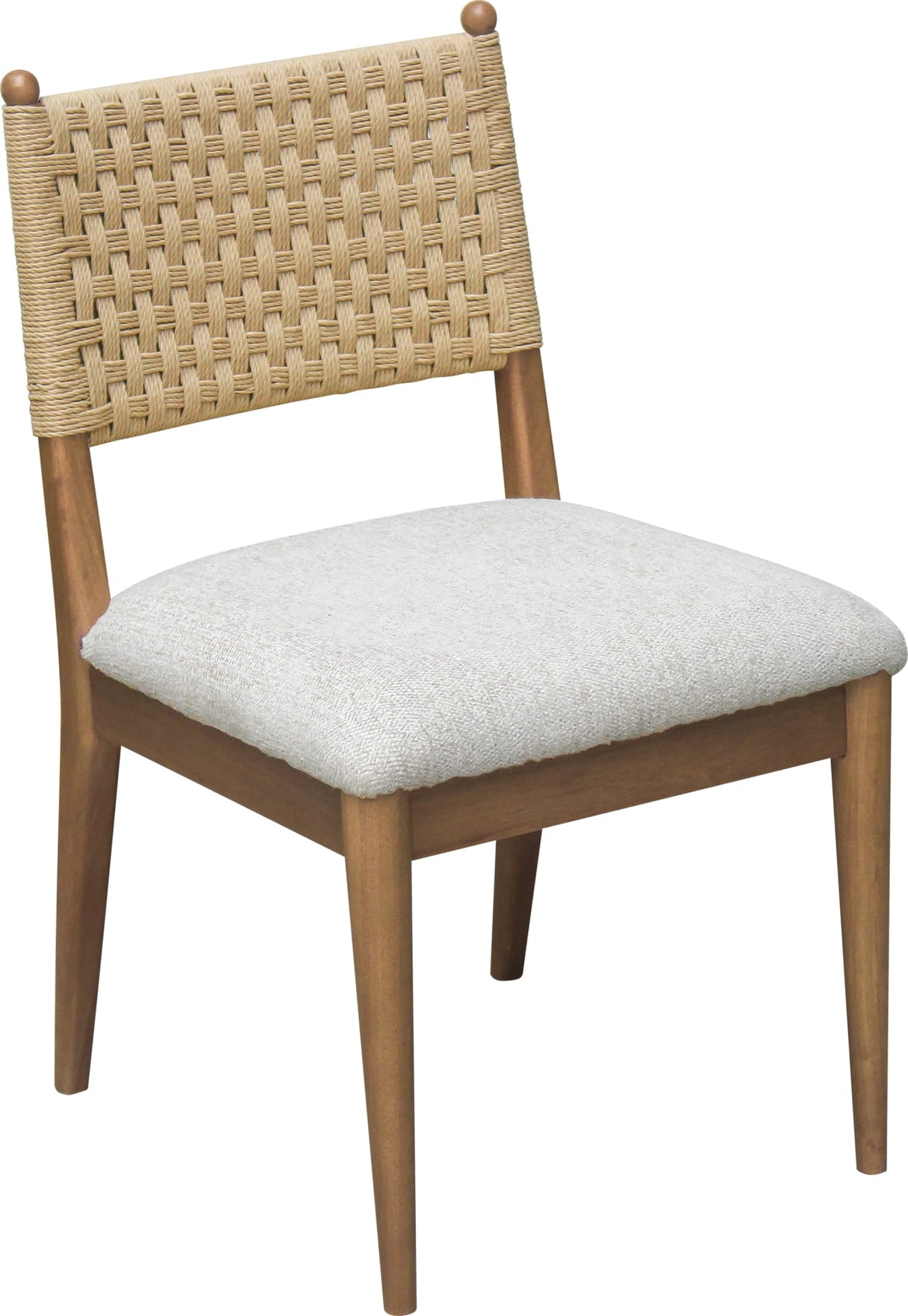 Langley Snow White/Cabin Glow Woven Back Chair (Set of 2) by Modus Furniture at Eve Furniture