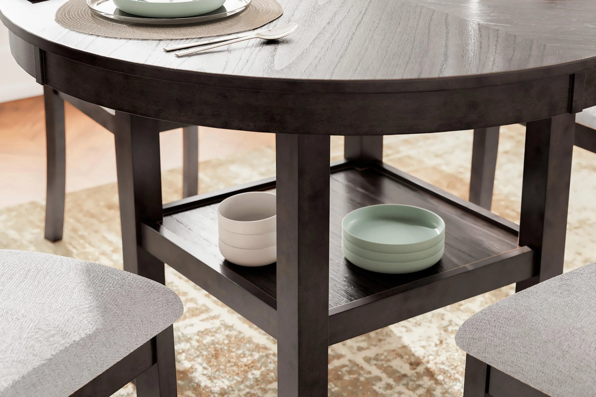 Langwest Brown Dining Table and 4 Chairs by Ashley at Eve Furniture
