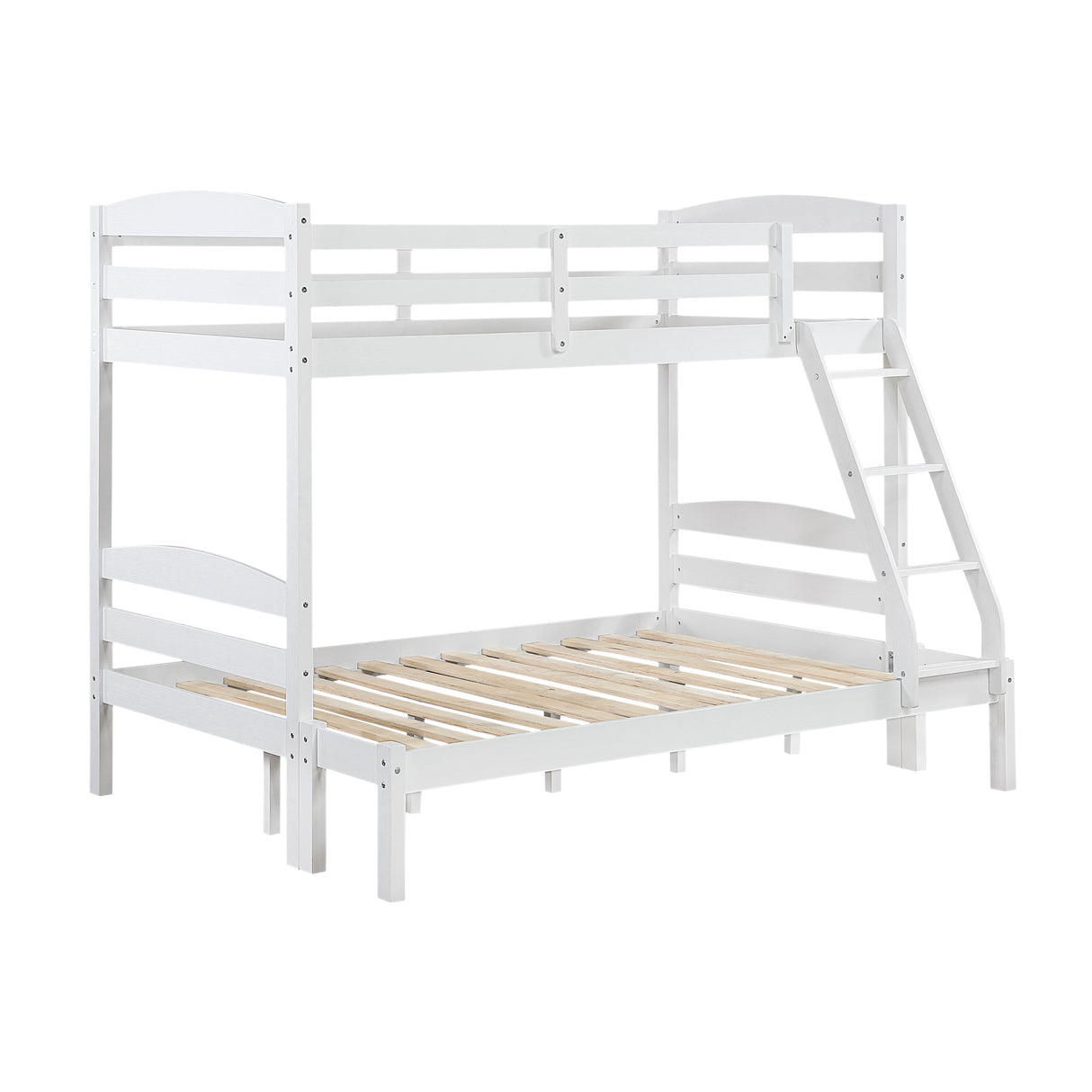 Lani White Twin/Full Bunk Bed by Homelegance at Eve Furniture
