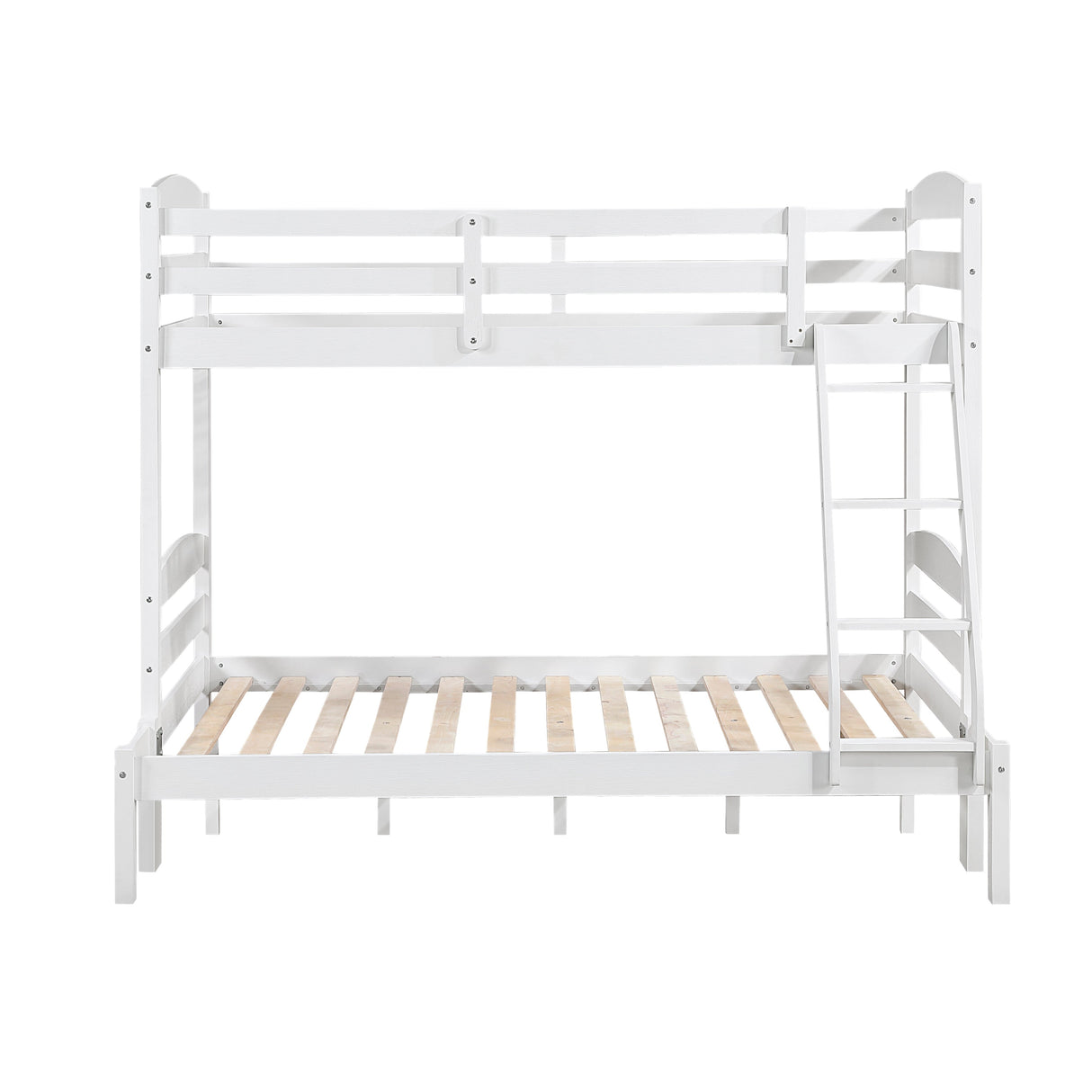 Lani White Twin/Full Bunk Bed by Homelegance at Eve Furniture