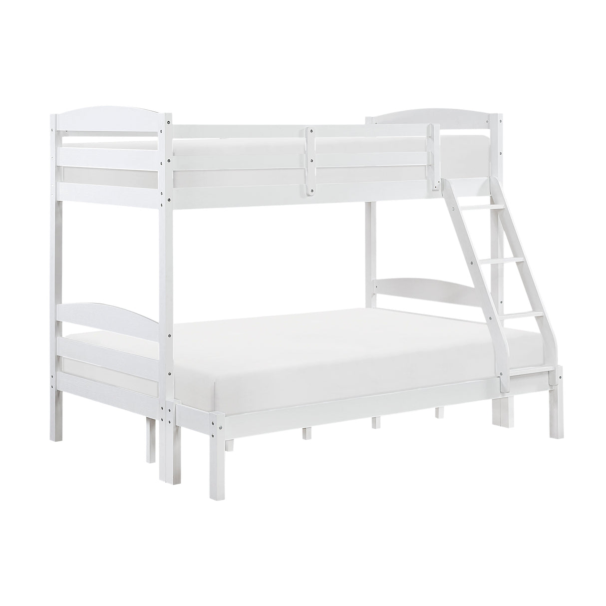 Lani White Twin/Full Bunk Bed by Homelegance at Eve Furniture