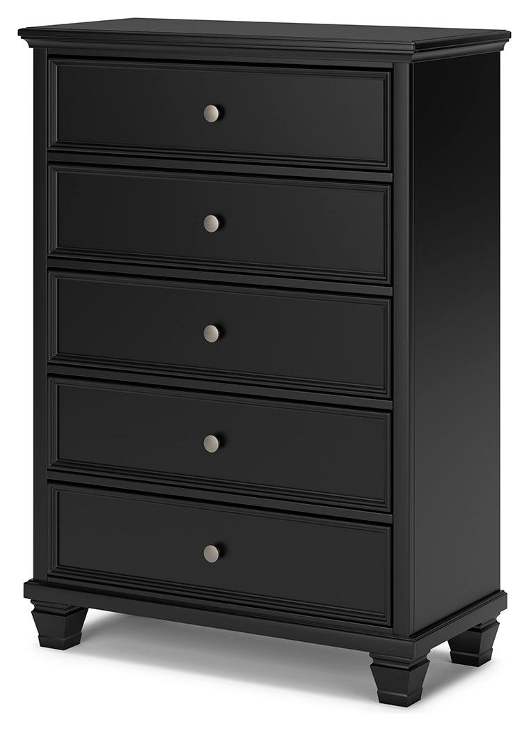 Lanolee Black Chest of Drawers by Ashley at Eve Furniture