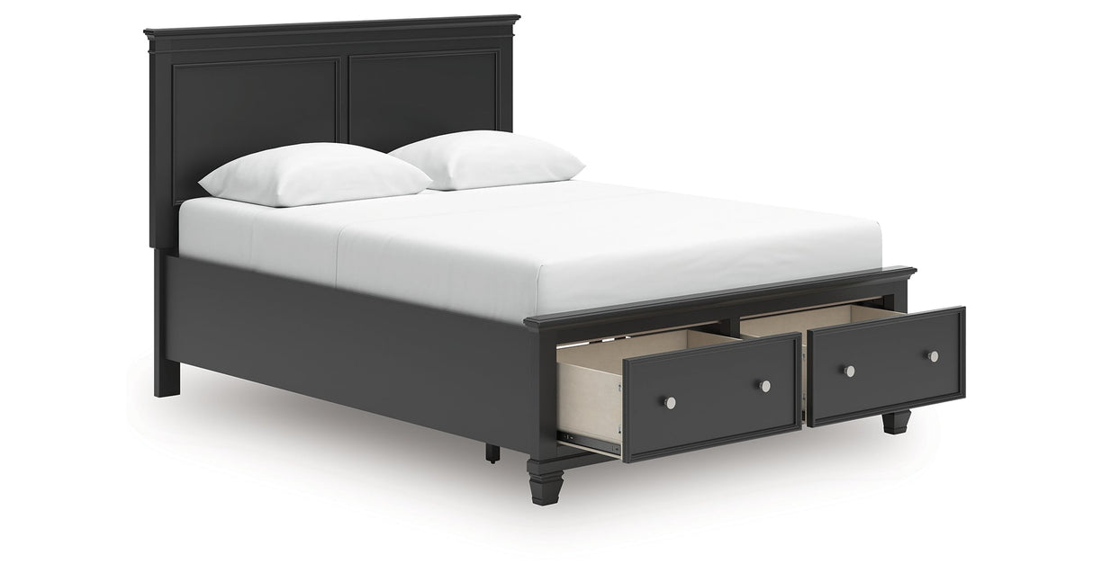 Lanolee Black Queen Panel Storage Bed by Ashley at Eve Furniture