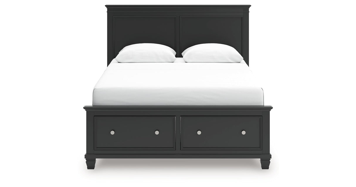 Lanolee Black Queen Panel Storage Bed by Ashley at Eve Furniture