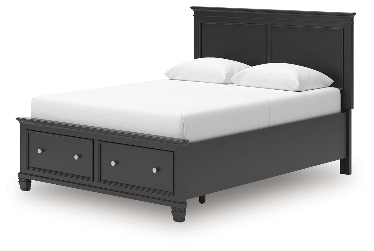 Lanolee Black Queen Panel Storage Bed by Ashley at Eve Furniture