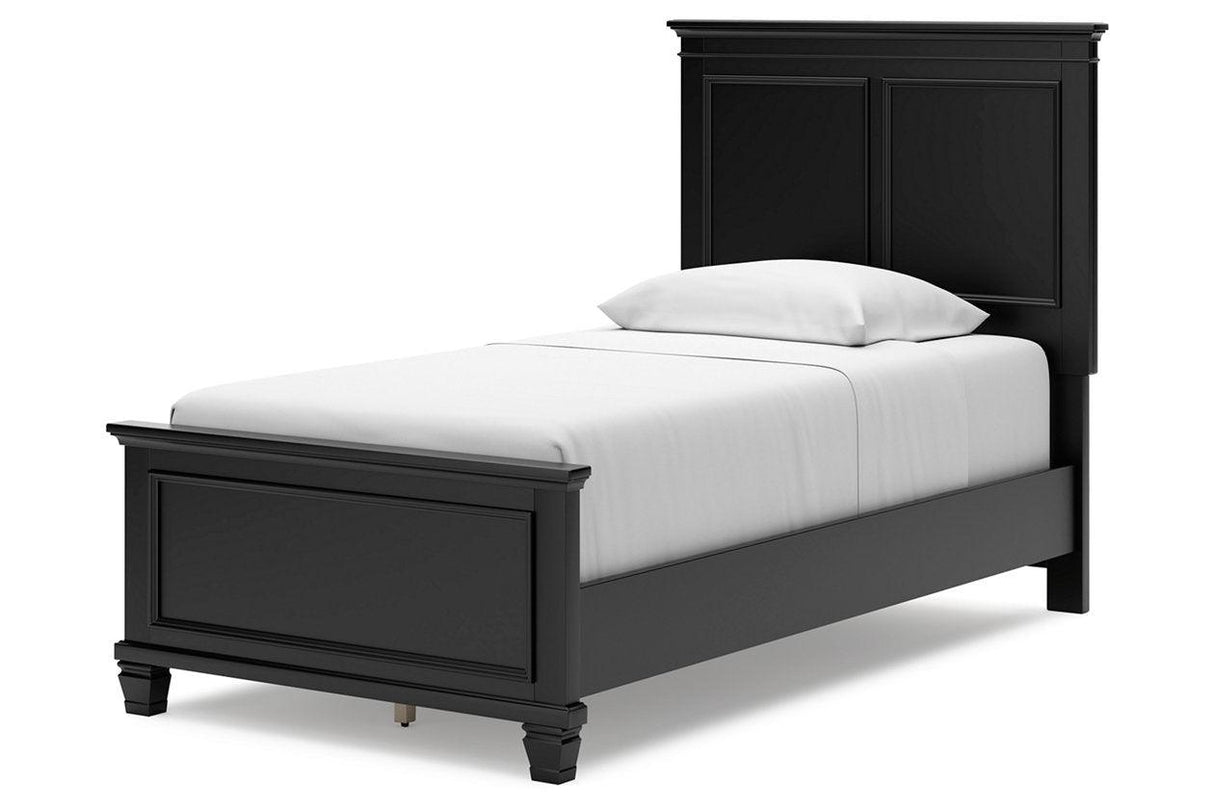 Lanolee Black Twin Panel Bed by Ashley at Eve Furniture