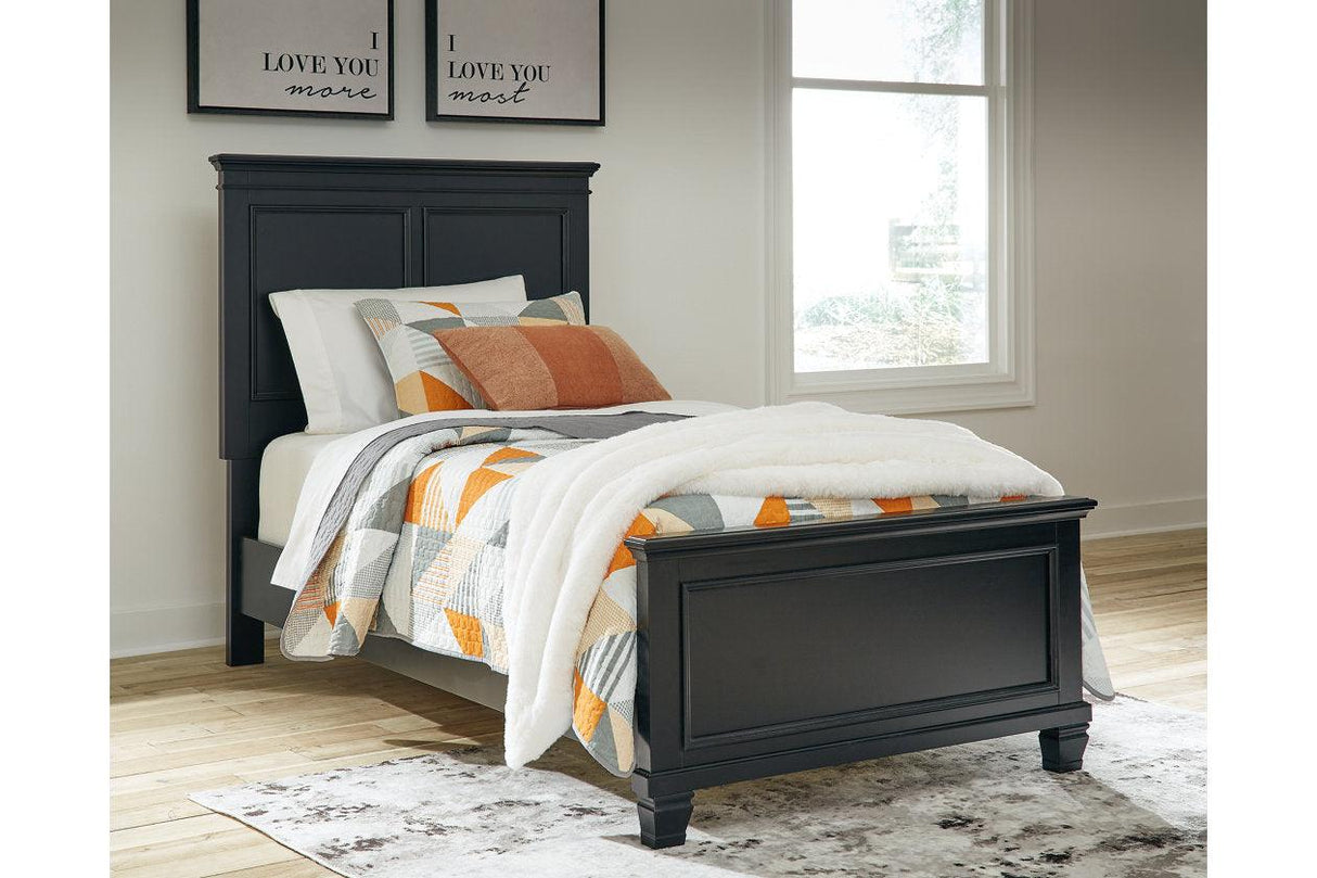 Lanolee Black Twin Panel Bed by Ashley at Eve Furniture